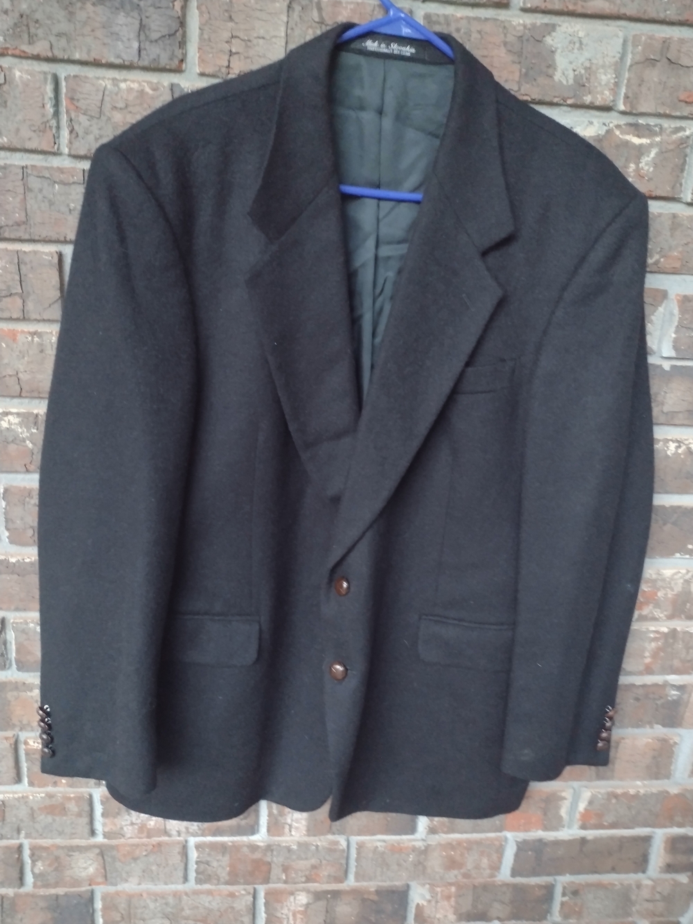 Tailors Row By Deansgate 100% Camel Hair Blazer Sports Coat Black Men's 44R (46)